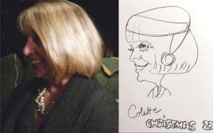 holiday profile caricature Knott's lady